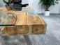 Preview: Wohnzimmertisch aus recyceltem Holz (Teak) Wild Landscape Trapez