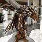 Preview: Riesige grosse Skulptur Adler 500cm aus Holz mit Metall Objektdekoration