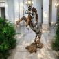 Preview: Skulptur steigenes Pferd aus Holz Lobby Hotel Eingangsbereich Dekoration