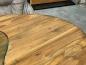 Preview: Esszimmertisch oval massiv Holz Sky Island Indutriedesign