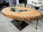 Preview: Esszimmertisch oval massiv Holz Sky Island Indutriedesign