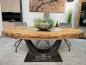 Preview: Esszimmertisch oval massiv Holz Sky Island Indutriedesign