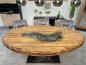 Preview: Esszimmertisch oval massiv Holz Sky Island Indutriedesign