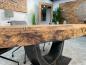 Preview: Esszimmertisch oval massiv Holz Sky Island Indutriedesign