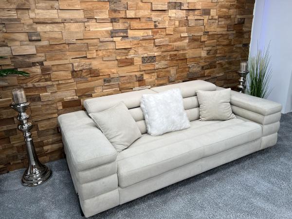 Couch Essence white, 2-Sitzer aus Mikrofaser