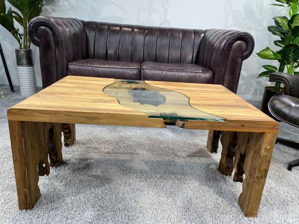 Couchtisch 100 x 65 cm Altholz