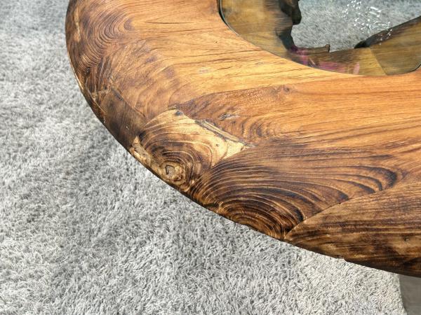 Couchtisch rund aus Holz Clash