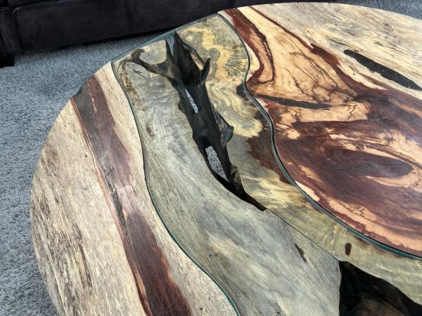 Couchtisch rund aus Holz Eternia Tamarind