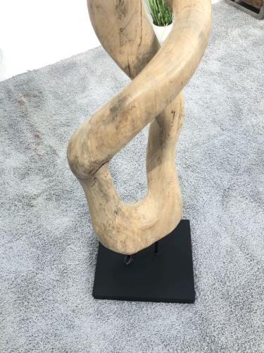 Holzskulptur Raumtrenner Teakholz