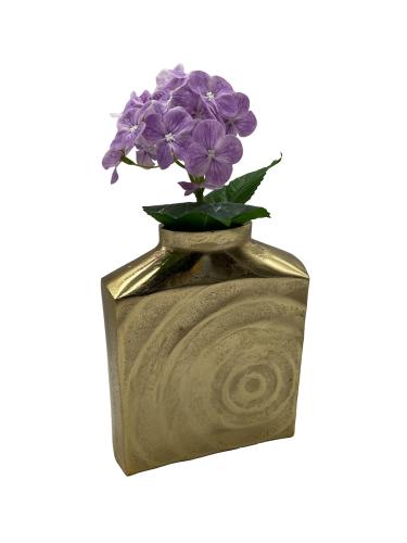 Design Blumenvase aus Nickel in Goldoptik S