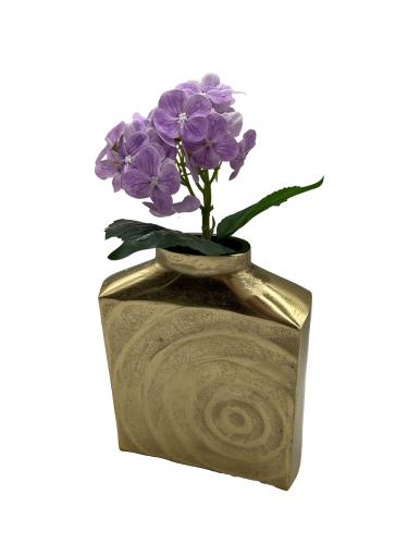 Design Blumenvase aus Nickel in Goldoptik S