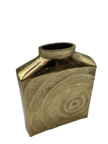 Design Blumenvase aus Nickel in Goldoptik S