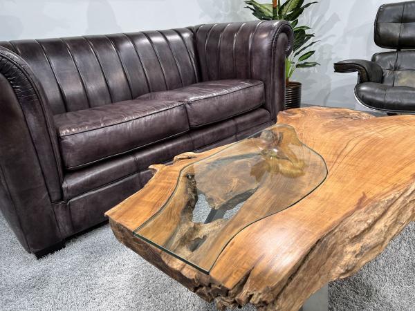 Designtisch/Couchtisch "Lakeside" aus recyceltem Holz 123 cm