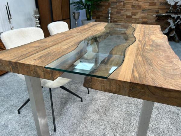 Designtisch/Esstisch aus recyceltem Teakholz "Old Elements" 160 cm