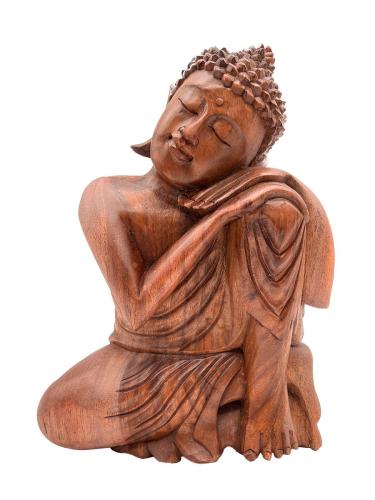 Handgeschnitzte Deko-Skulptur Buddha M