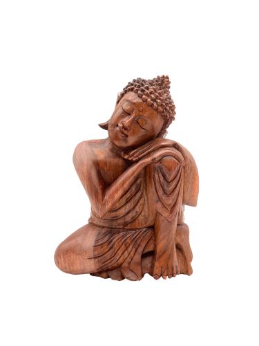 Handgeschnitzte Deko-Skulptur Buddha M