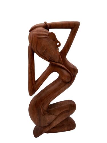 Handgeschnitzte Design Holzskulptur Frau XL