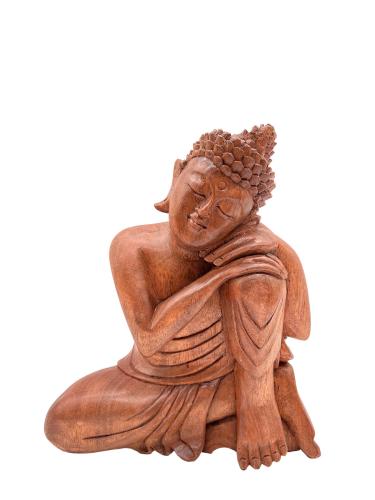 Handgeschnitzte Deko-Figur "Buddha"