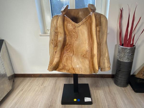 Holzskulptur Raumtrenner Teakholz