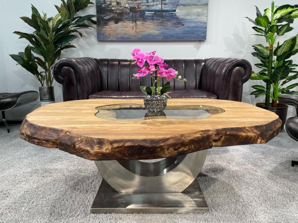 Massivholz Couchtisch Fusion aus Holz