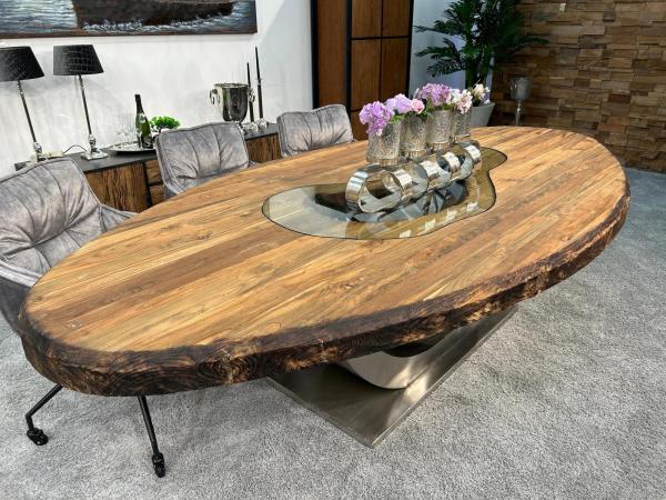 Ovaler Esstisch Konferenztisch aus Holz Sky Island