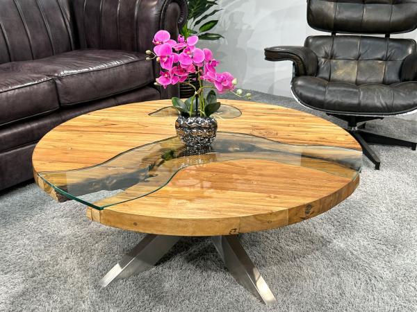 Runder Couchtisch Eternia aus Holz 100 cm