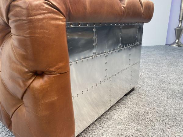 Sessel Jetstyle aus Echtleder mit Aluminium