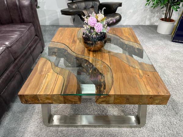 Sofatisch 100cm Wild Landscape aus Holz