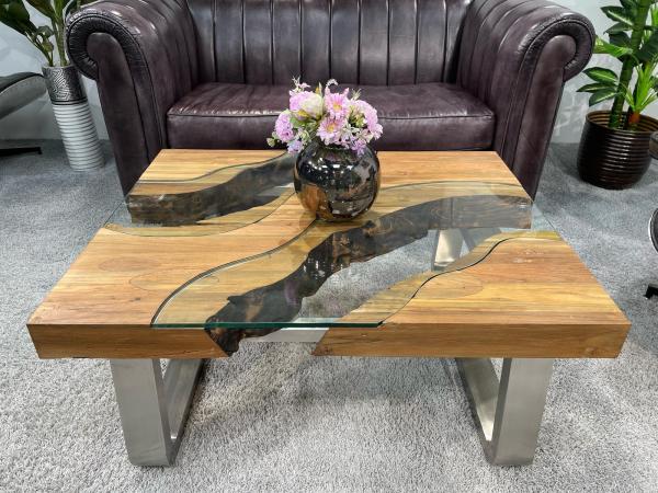 Sofatisch 100cm Wild Landscape aus Holz