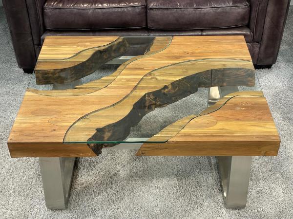 Sofatisch 100cm Wild Landscape aus Holz