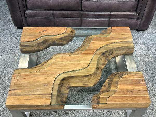 Couchtisch eckig aus Holz Wild Landscape