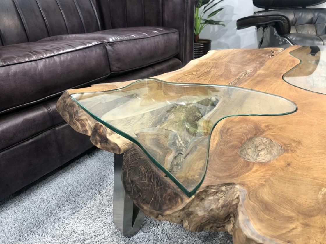 Wohnzimmertisch aus Holz Serie Lakeside 135 cm