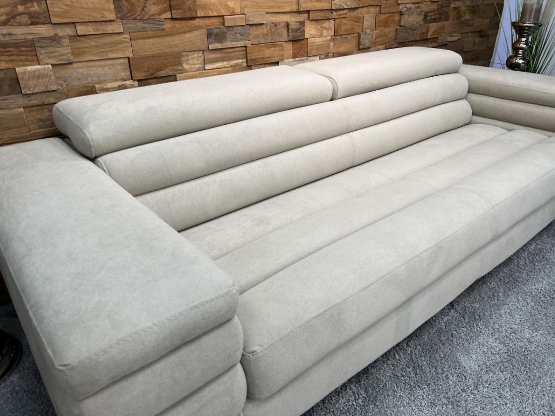 Couch Essence white, 3-Sitzer aus Mikrofaser