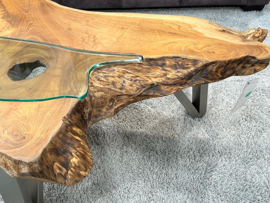 Designtisch/Couchtisch "Lakeside" aus recyceltem Holz 123 cm