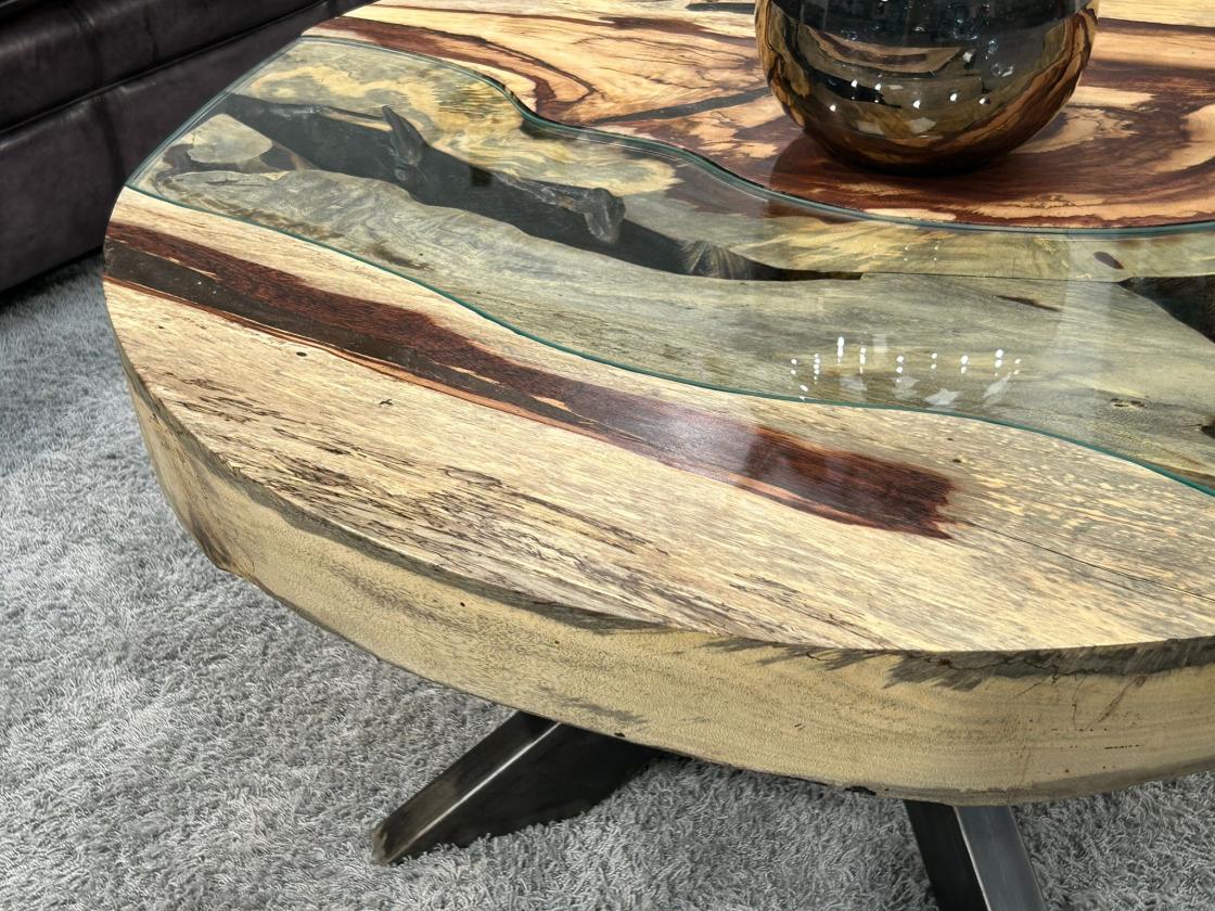 Couchtisch rund aus Holz Eternia Tamarind