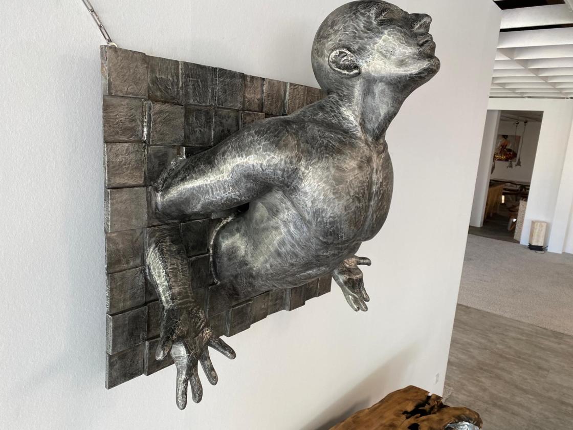Skulptur / Dekofigur  "Expression" ca. 79 x 80 x 50  cm aus Aluminium
