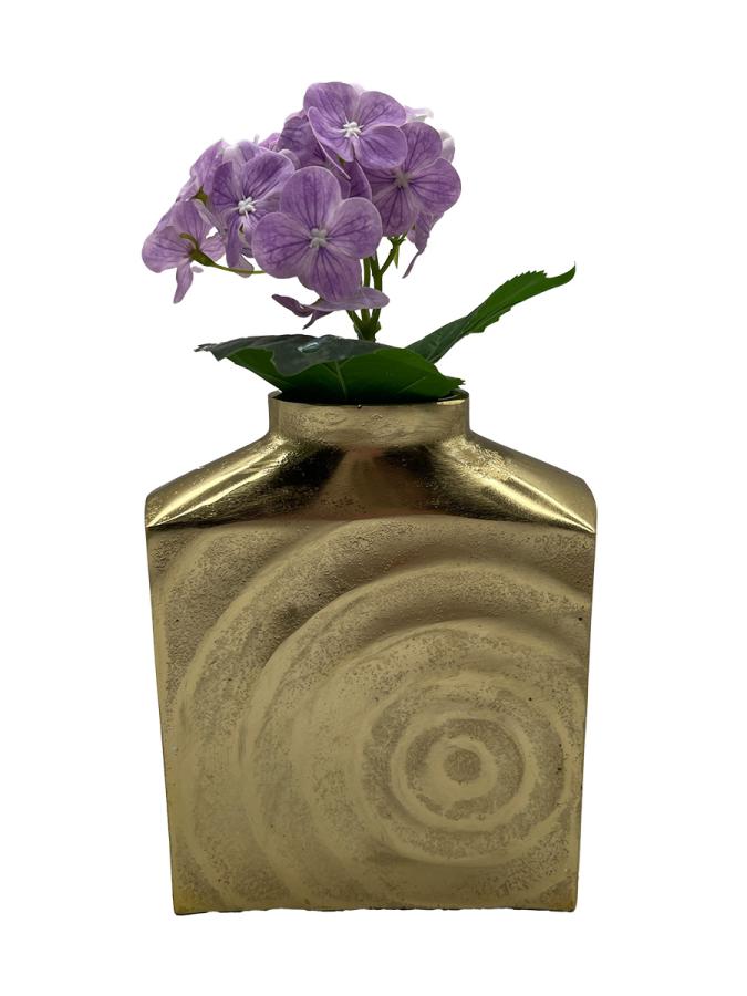 Design Blumenvase aus Nickel in Goldoptik S