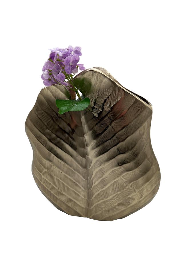 Design Blumenvase in Goldoptik aus Nickel S