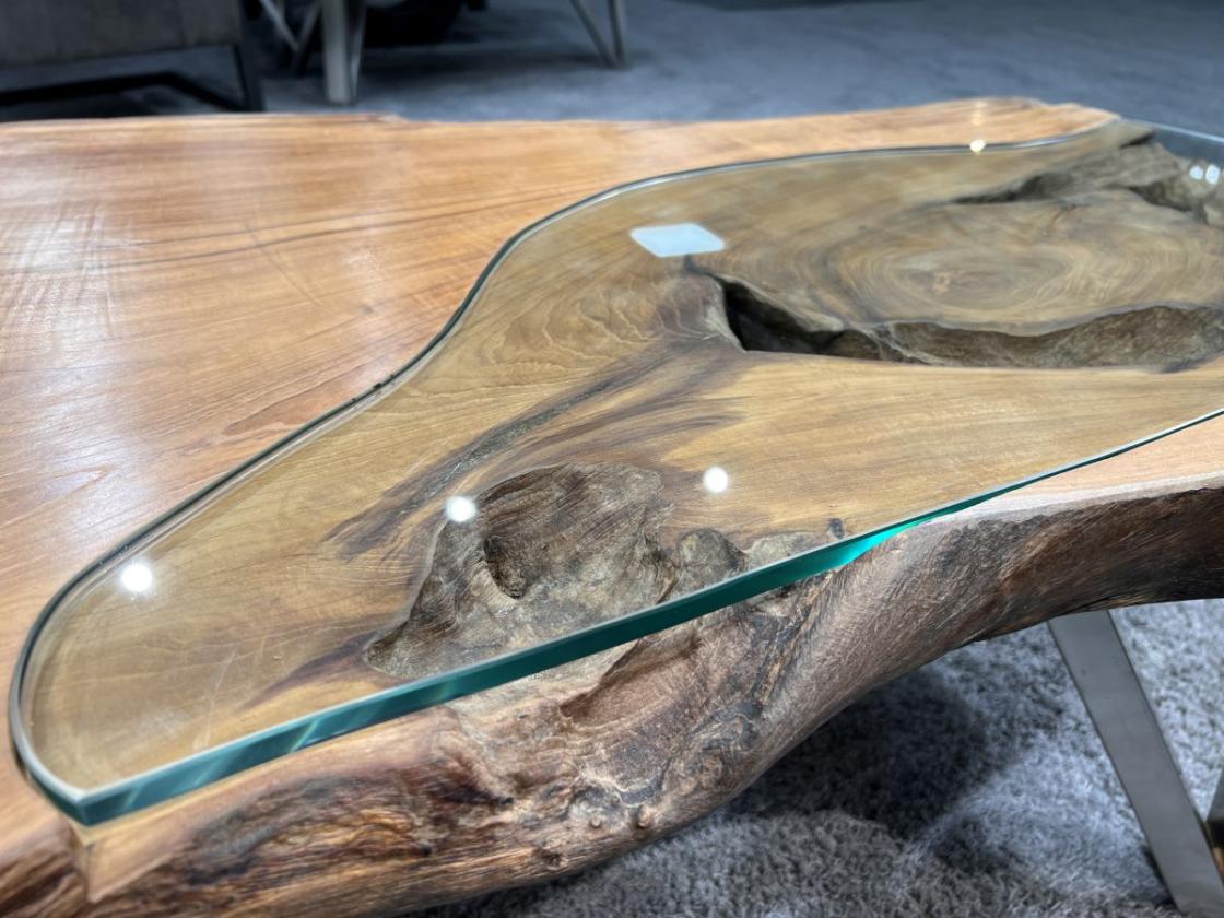 Designtisch/Couchtisch "Lakeside" aus recyceltem Holz 123 cm