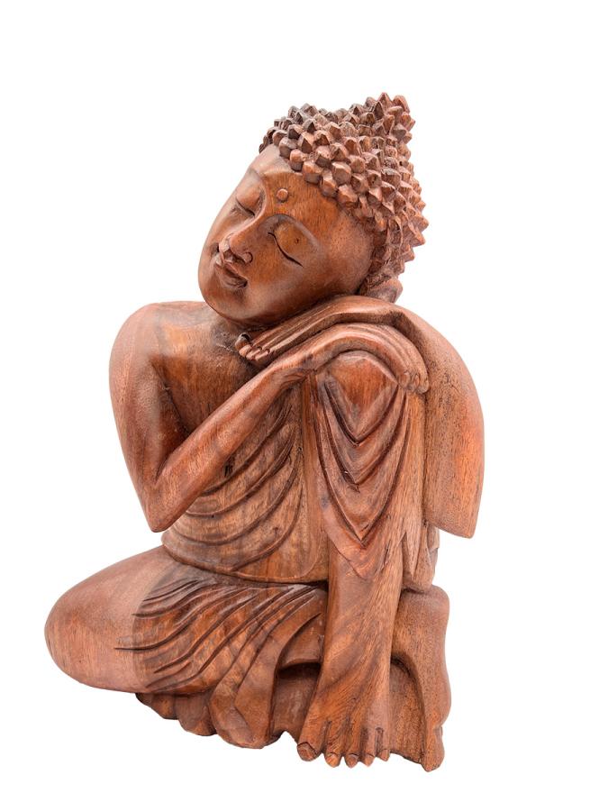 Handgeschnitzte Deko-Skulptur Buddha M