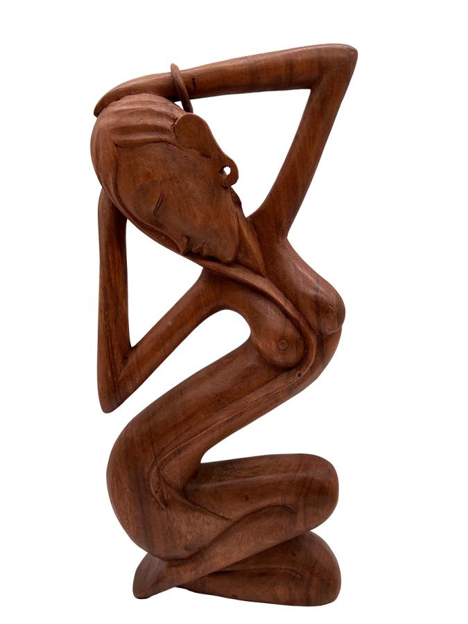 Handgeschnitzte Design Holzskulptur Frau XL