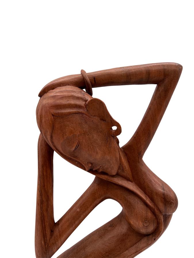 Handgeschnitzte Design Holzskulptur Frau XL