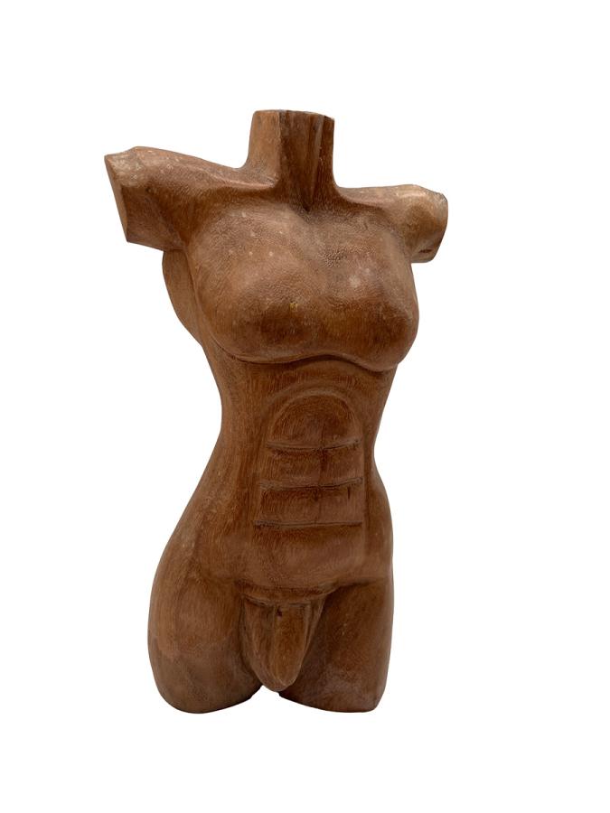 Handgeschnitzte Holzdeko Männliche Figur