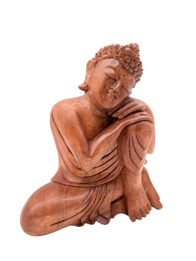 Handgeschnitzte Deko-Figur "Buddha"