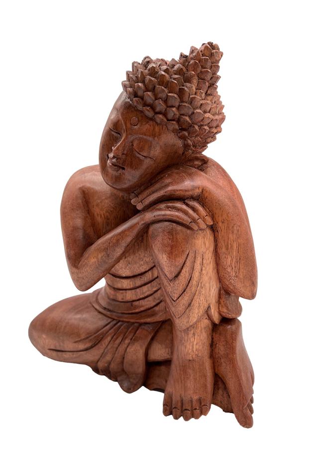 Handgeschnitzte Deko-Figur "Buddha"