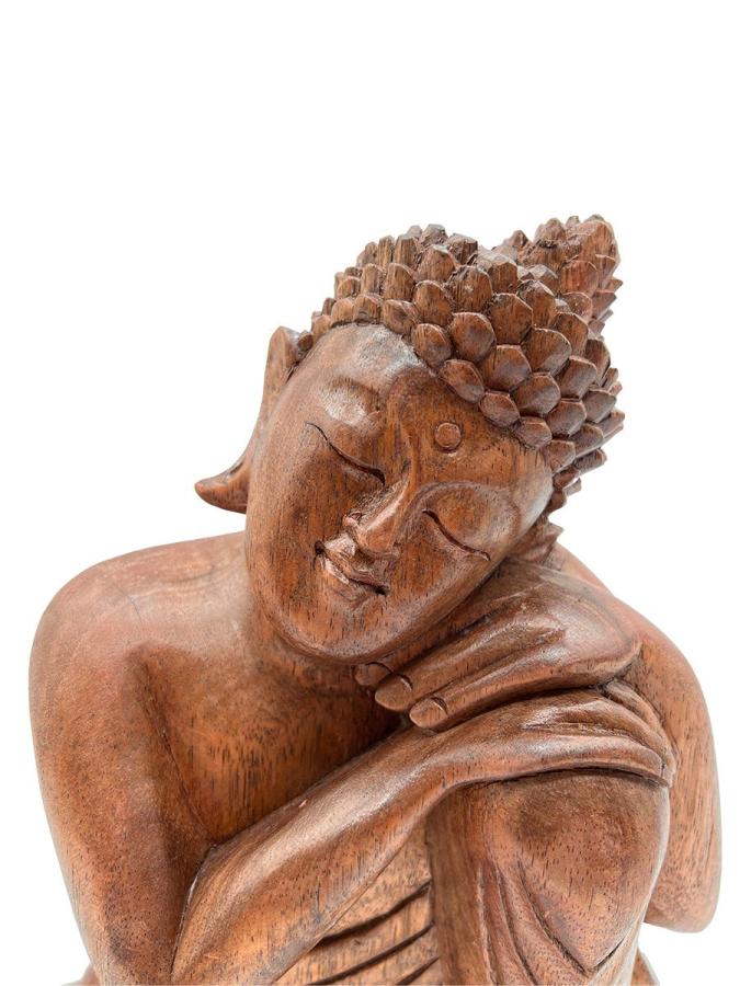 Handgeschnitzte Deko-Figur "Buddha"