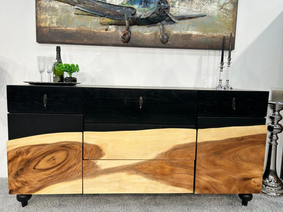 Massivholz Sideboard Anrichte Black Forest 180 cm