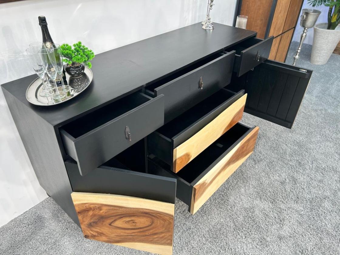 Massivholz Sideboard Anrichte Black Forest 180 cm