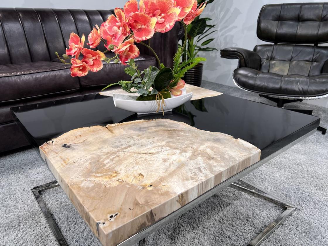 Quadratischer Couchtisch/Designtisch "Stone Age"