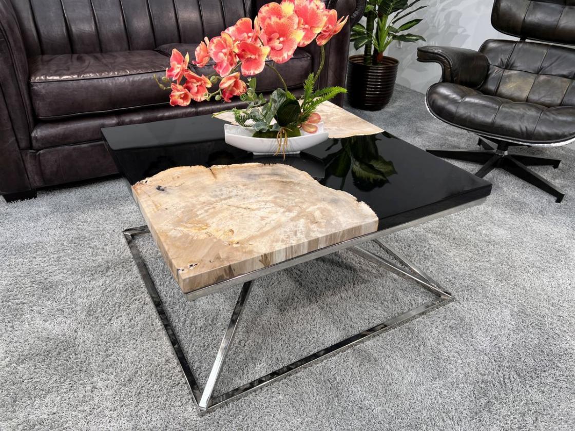 Quadratischer Couchtisch/Designtisch "Stone Age"